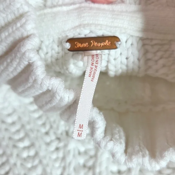 Free People Ivory Chunky Knit Sweater - Picture 8 of 9